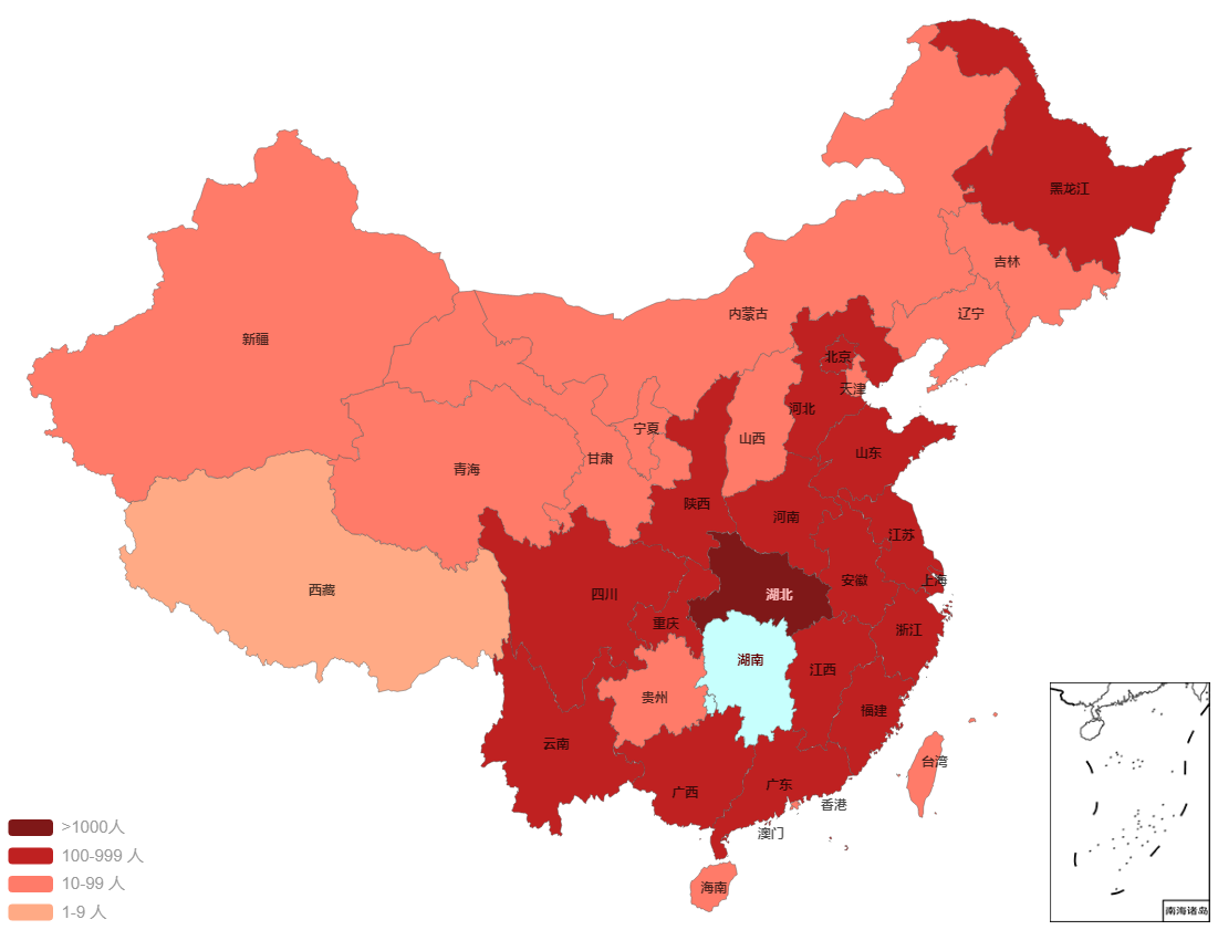 實時更新：新型冠狀病毒肺炎疫情地圖